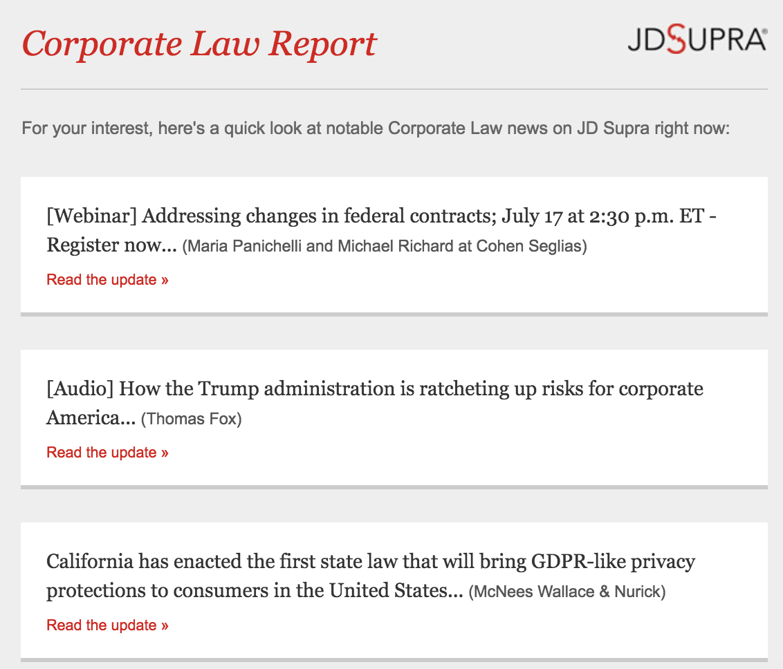 corporate law report